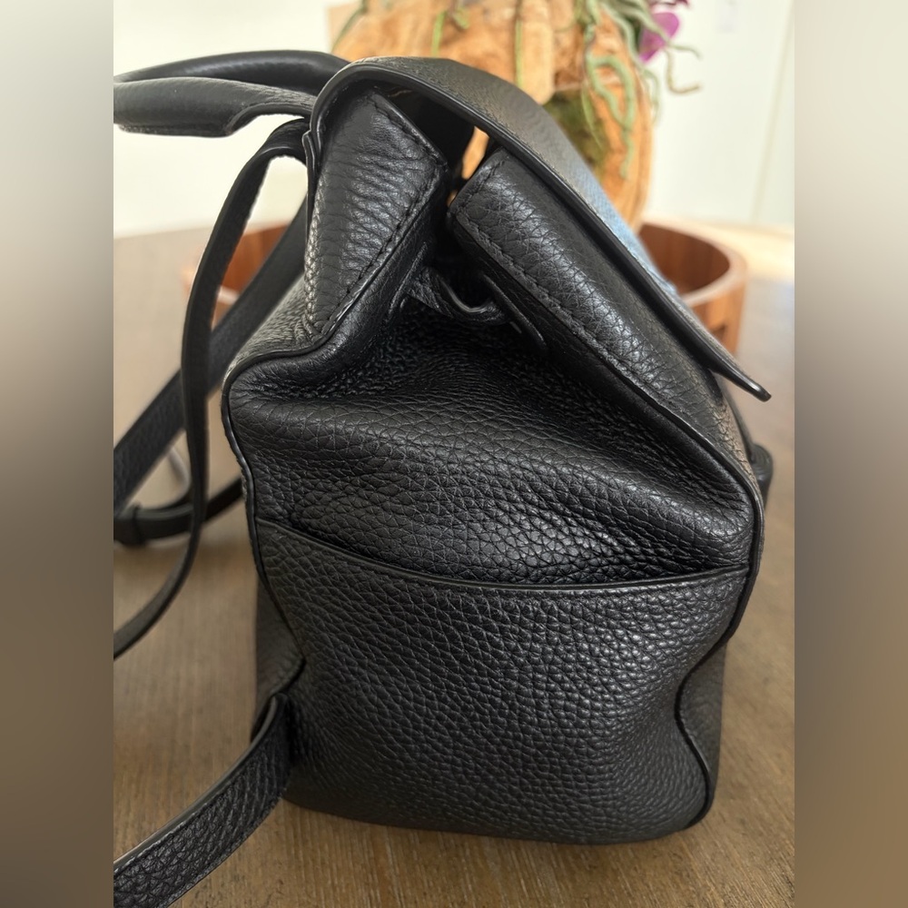 Tory Burch Thea Mini Backpack Black Pebbled Leather - Picture 11 of 16